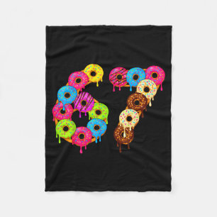 6 7 Meme Matching Love Donuts 67 Pajamas Kids Six Fleece Blanket