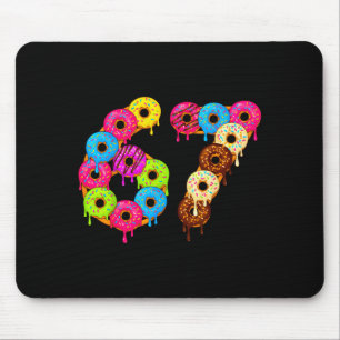 6 7 Meme Matching Love Donuts 67 Pajamas Kids Six Mouse Pad