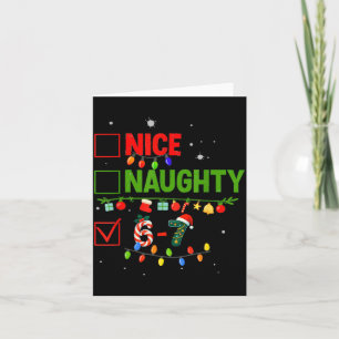 6-7 Meme Nice Naughty 67 Christmas Brain Rot Funny Card