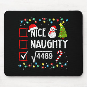 6-7 Meme Nice Naughty 67 Christmas Brain Rot Funny Mouse Pad