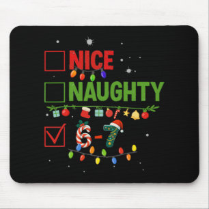 6-7 Meme Nice Naughty 67 Christmas Brain Rot Funny Mouse Pad