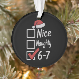 6-7 Mème Nice Naughty 67 Noël Brain Rot Drôle
