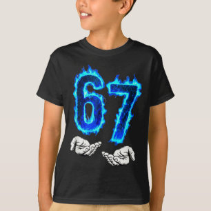 6 7 Meme Six Seven 67 Hands Meme Funny Men Girls B T-Shirt