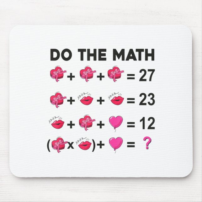 6 7 Meme Six Seven Do The Math Teacher Valentines  Mouse Pad (Front)