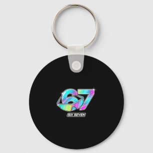 6 7 Meme Six Seven Sungles Gen Alpha Funny Design  Keychain