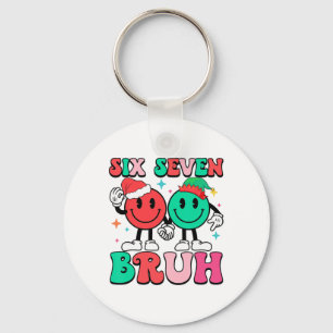 6 7 Meme Six Seven Xmas Funny 67 Christmas Boys Gi Keychain