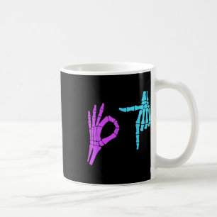 6 7 Meme Skeleton Hands 67  Coffee Mug