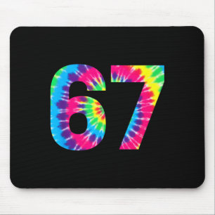 6-7 Meme Tie Dye Cool Six-seven Funny 67 Gen Z Alp Mouse Pad