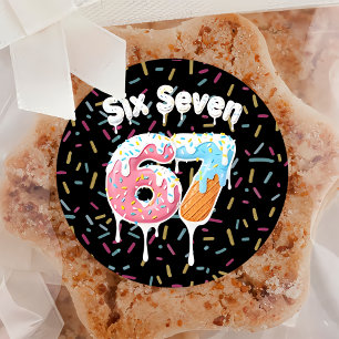 6 7 Meme Trend Six Seven Birthday Sticker