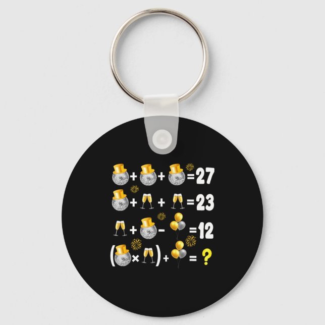 6-7 New Year 2026 New Years Eve Party Supplies Mat Keychain (Front)