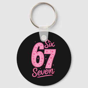 6 7 Number 67 Nk Six Seven Meme Slang Womens Girls Keychain