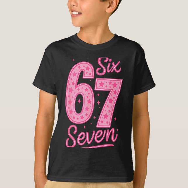 6 7 Number 67 Nk Six Seven Meme Slang Womens Girls T-Shirt (Front)
