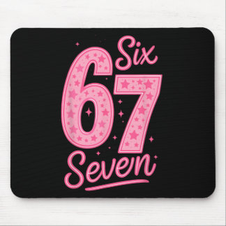 6 7 Number 67 Pink Six Seven Meme Slang Womens Gir Mouse Pad