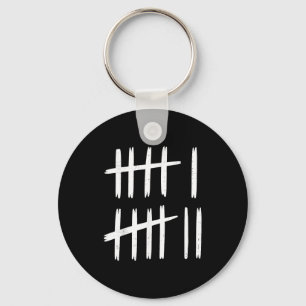 6 7 Number 67 Six Seven Tally Marks Meme Mens Boys Keychain