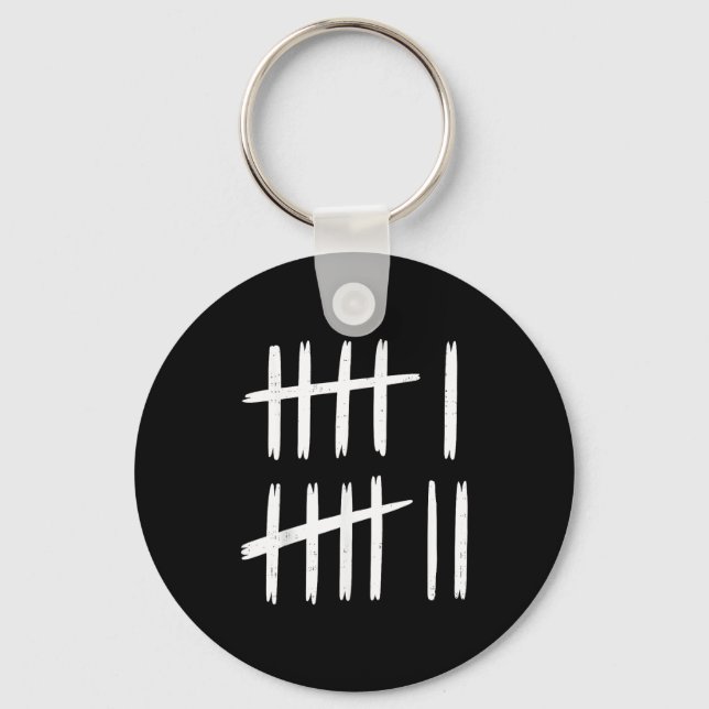 6 7 Number 67 Six Seven Tally Marks Meme Mens Boys Keychain (Front)