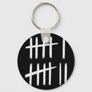 6 7 Number 67 Six Seven Tally Marks Meme Mens Boys Keychain