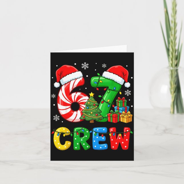6 7 Pajamas Six Seven Matching Ugly Christmas 67 F Card (Front)