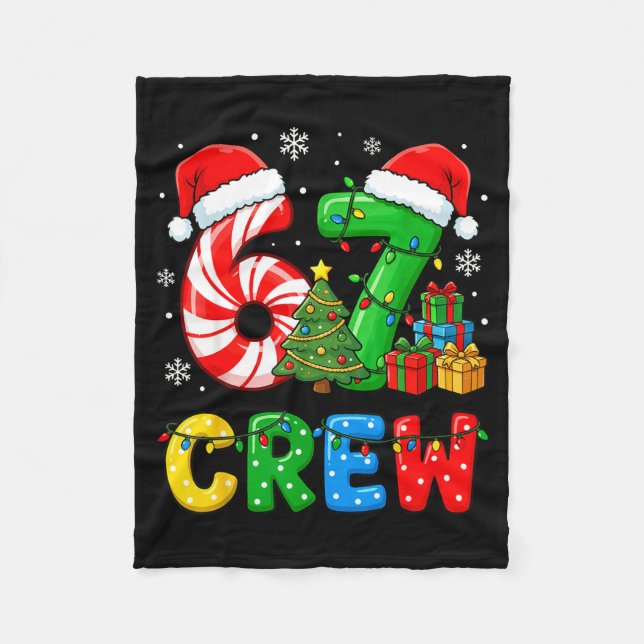 6 7 Pajamas Six Seven Matching Ugly Christmas 67 F Fleece Blanket (Front)