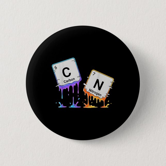 6 7 Periodic Table Meme Science Chemistry Nerd Hum 2 Inch Round Button (Front)