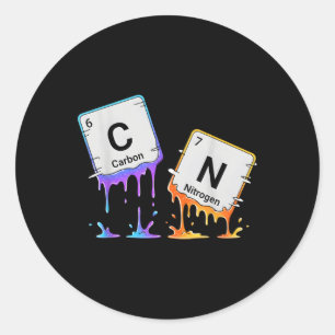 6 7 Periodic Table Meme Science Chemistry Nerd Hum Classic Round Sticker