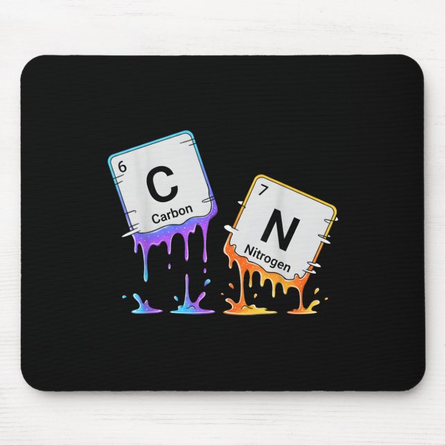 6 7 Periodic Table Meme Science Chemistry Nerd Hum Mouse Pad (Front)