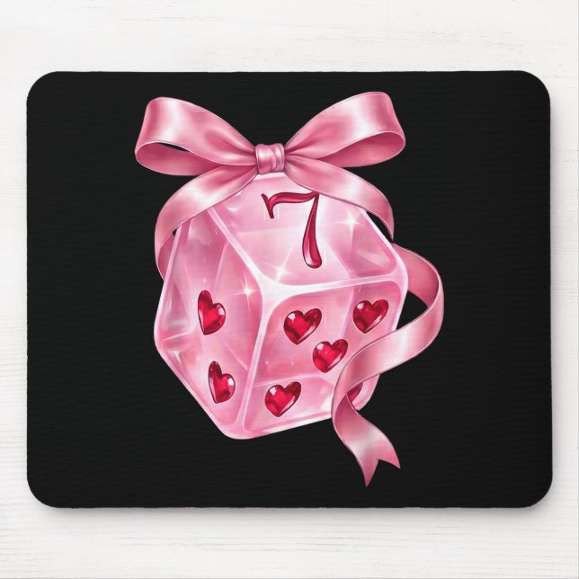 6 7 Preppy Valentine Y2k Funny Coquette Nk Dice Bo Mouse Pad (Front)