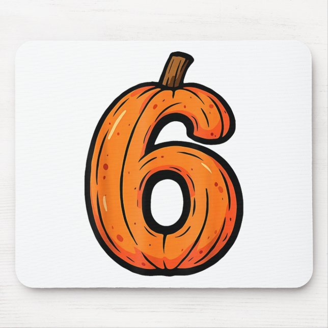 6 7 Pumpkin Funny Six Seven Meme Halloween Costume Mouse Pad (Front)