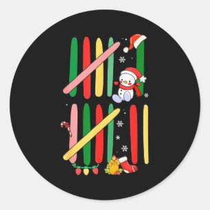 6 7 Six Seven 67 Meme Tally Marks Counting Christm Classic Round Sticker