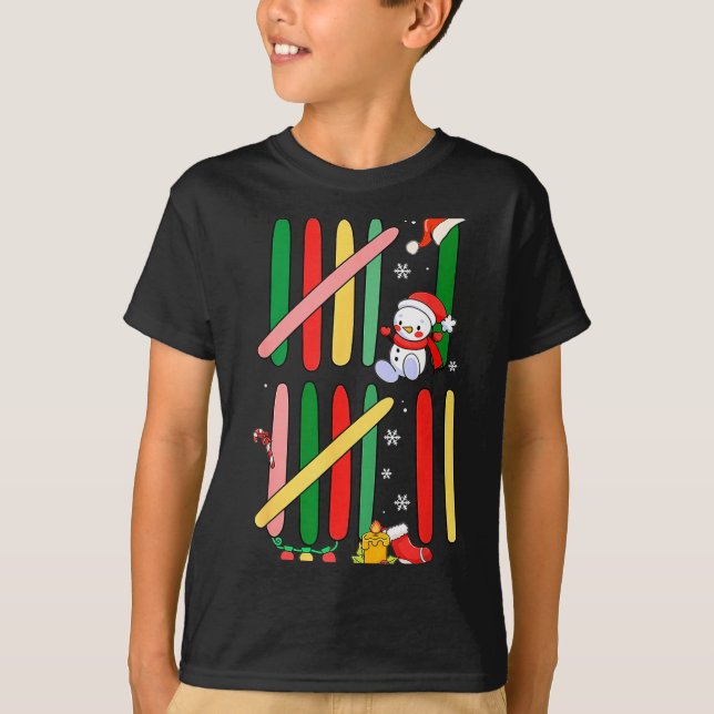 6 7 Six Seven 67 Meme Tally Marks Counting Christm T-Shirt (Front)