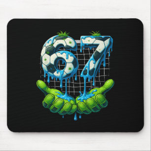 6 7 Six Seven Drip Funny Gen Alpha Meme Soccer Pla Mouse Pad