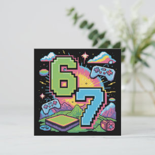 6 7 Six Seven Gaming Gen Z Alpha Meme Slang  Holiday Card
