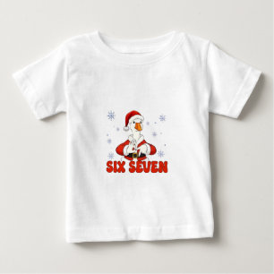 6 7 Six Seven Hand Gen Z Alpha Goose Christmas Baby T-Shirt