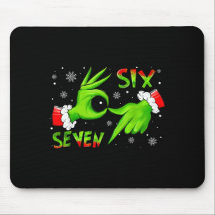 6 7 Six Seven Hand Gen Z Alpha Meme Slang Xmas Chr Mouse Pad