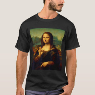 6 7 Six Seven Meme 67 Funny Mona Lisa Funny Clic A T-Shirt