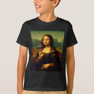 6 7 Six Seven Meme 67 Funny Mona Lisa Funny Clic A T-Shirt