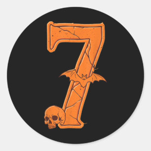 6 7 Six Seven Meme Couple Matching Halloween Costu Classic Round Sticker