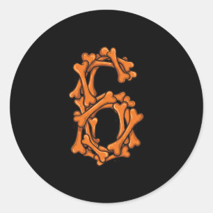 6 7 Six Seven Meme Couple Matching Halloween Costu Classic Round Sticker