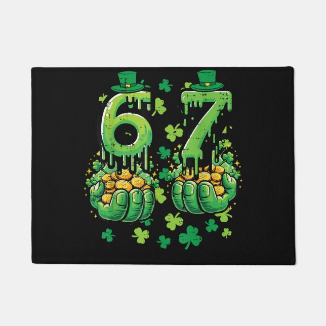 6 7 St Patricks Day Doormat (Front)