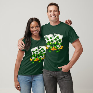 6 7 St Patricks Day Shamrock Playing Cards Lucky T-Shirt