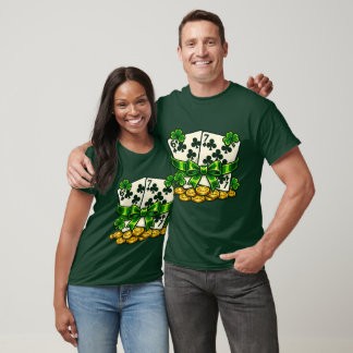6 7 St Patricks Day Shamrock Playing Cards Lucky T-Shirt