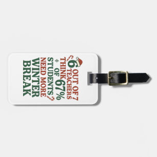 6 7 Teacher Six Seven 67 Santa Gen Alpha  Luggage Tag