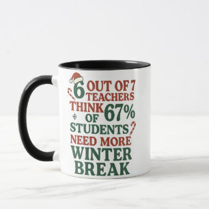 6 7 Teacher Six Seven 67 Santa Gen Alpha  Mug