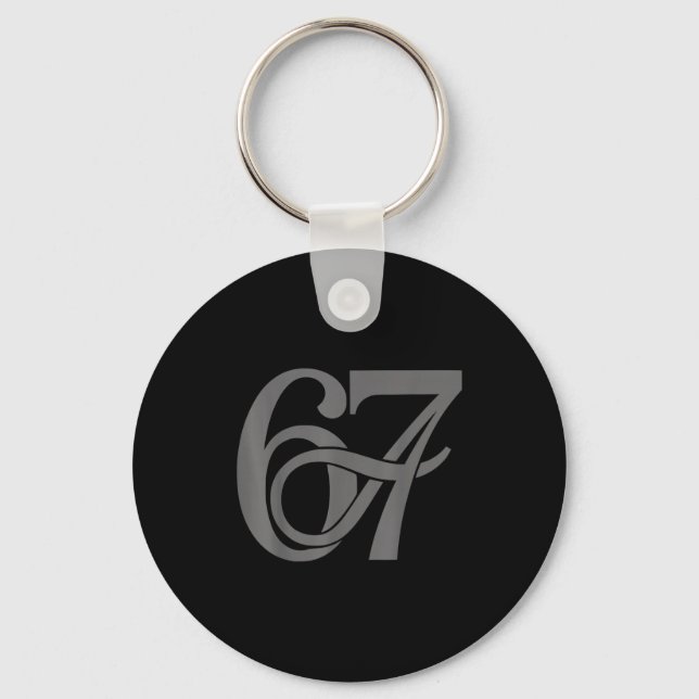 6-7 Trends S Six-seven Meme S G Gen-alpha Slang  Keychain (Front)