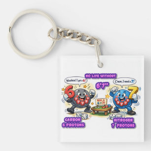 6’7” Vital for Survival Chemistry Elements   Keychain