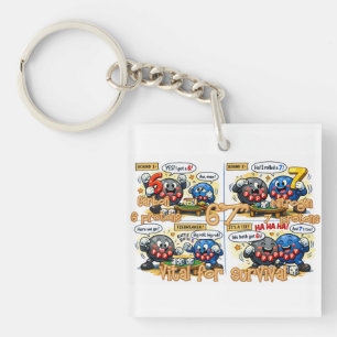 6’7” Vital for Survival Chemistry Elements   Keychain