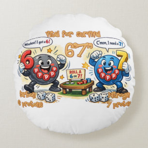 6’7” Vital for Survival Chemistry Elements Round Pillow