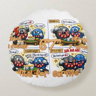 6’7” Vital for Survival Chemistry Elements Round Pillow