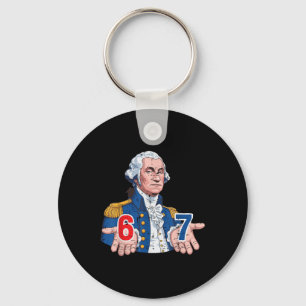 6 7 Washington Funny 67 Costume Meme Six Seven Kid Keychain