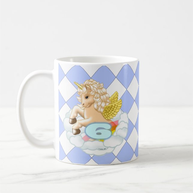 6 ans Anniversaire Unicorn Mug (Gauche)