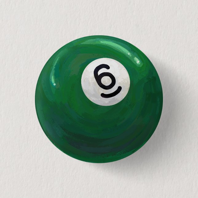 6 Ball 1 Inch Round Button (Front)